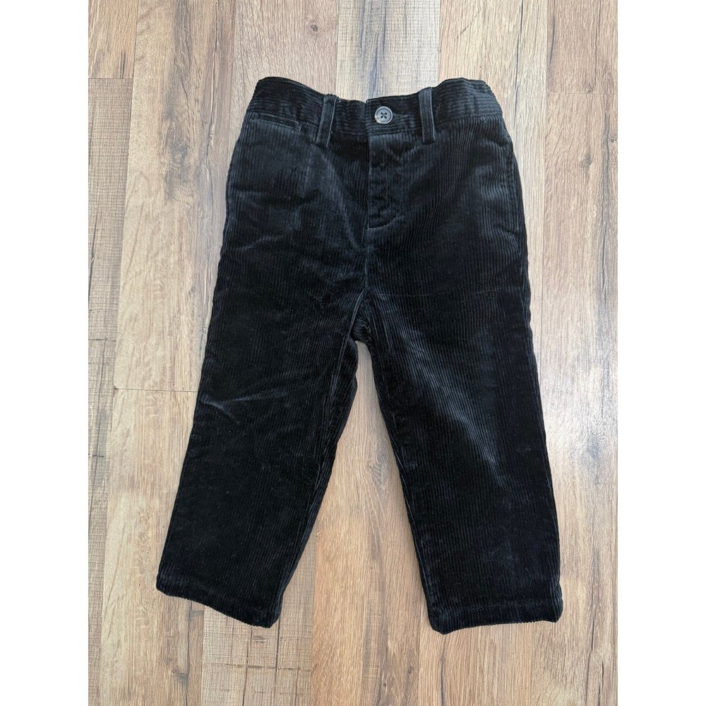 Ralph Lauren Baby Black Corduroy Pants‎ 18M Elastic Waist Classic NWOT